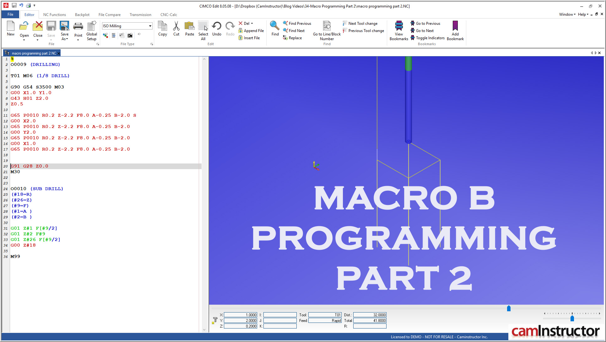 Caminstructor blog macro